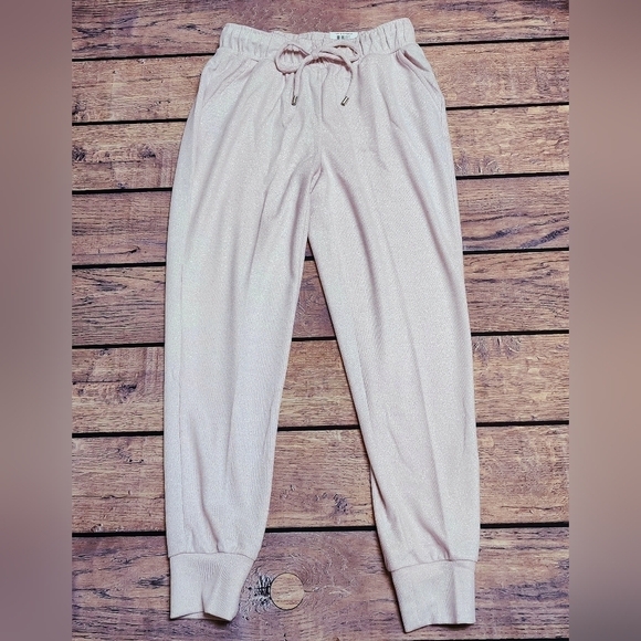 INC International Concepts Pants - INC Shimmering High Rise Joggers Pink Size Small - New With Tags